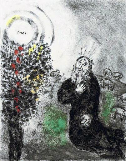 『バーニング・ブッシュ』現代マルク・シャガール油絵